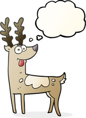 thought bubble cartoon reindeer