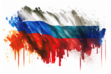Russian bloody world. World on fire. Third world war, Russia attacked Ukraine. Ai generative 