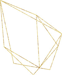 Gold Crystal Geometric Shape