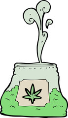 cartoon bag of weed