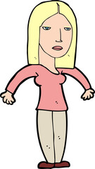 cartoon annoyed woman