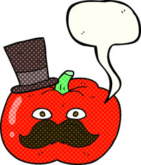 comic book speech bubble cartoon posh tomato