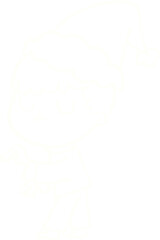 Christmas Man Chalk Drawing