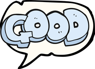 speech bubble cartoon Good symbol