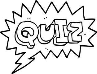 line drawing cartoon font quiz
