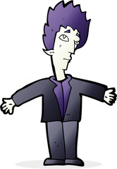 cartoon vampire man