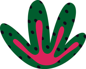 Hand drawn abstract cacti flat icon