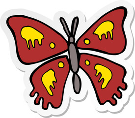 Obraz premium sticker of a cartoon butterfly
