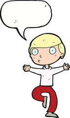 cartoon startled man with speech bubble