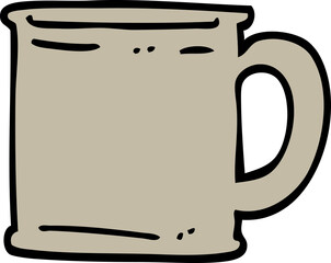 hand drawn doodle style cartoon tankard