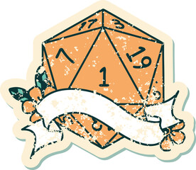 natural one d20 dice roll illustration