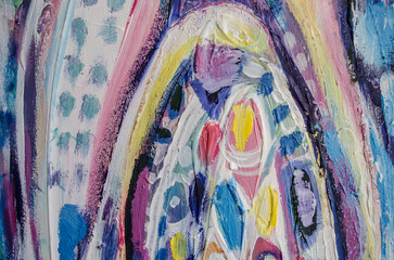 Textured abstract acrylic painting. Abstract art background. Color texture.