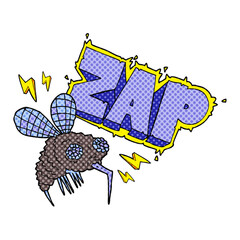 cartoon fly zapped