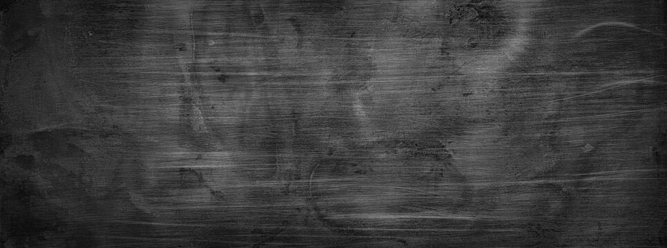 Black Or Dark Gray Rough Scratched Metal Texture Background