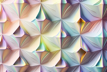 Holographic low poly foil abstract background. Generative AI