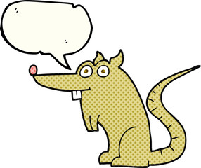 comic book speech bubble cartoon rat