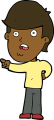 cartoon shocked man pointing
