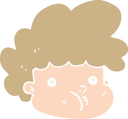 flat color style cartoon boy