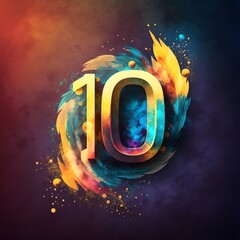 Colorful logo of the number 10