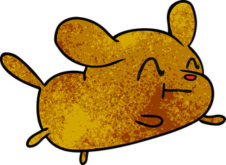 textured cartoon kawaii of a cute dog