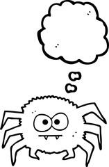 thought bubble cartoon spider