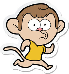 Obraz premium sticker of a cartoon hooting monkey