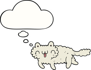 cartoon cat and thought bubble