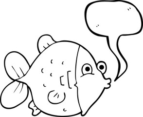 speech bubble cartoon funny fish