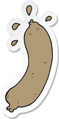 sticker of a cartoon sausage