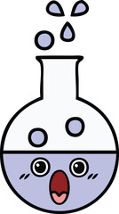 cute cartoon test tube