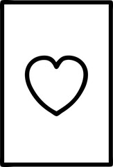 black line tattoo of the ace of hearts
