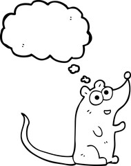 thought bubble cartoon mouse