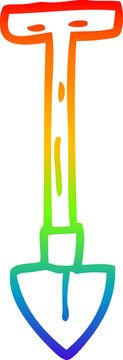 recommend clip art: rainbow gradient line drawing cartoon spade
