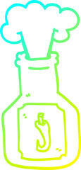 cold gradient line drawing cartoon hot chlli sauce
