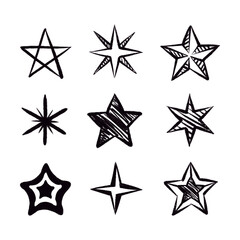 Obraz premium Hand Drawn Star Set 
