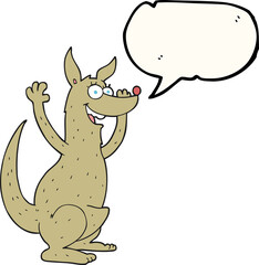Obraz na płótnie Canvas speech bubble cartoon kangaroo