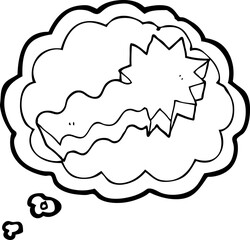 thought bubble cartoon shooting star