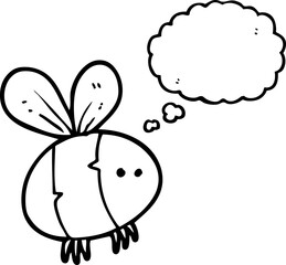 thought bubble cartoon bee