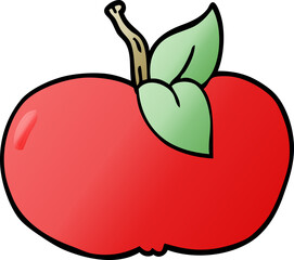 cartoon doodle juicy apple