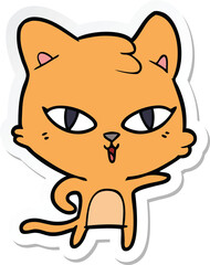 sticker of a cartoon cat