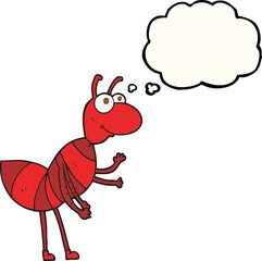 thought bubble cartoon ant