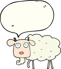 comic book speech bubble cartoon goat