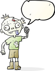 speech bubble cartoon zombie