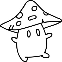 tiny mushroom creature