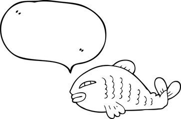 speech bubble cartoon fish