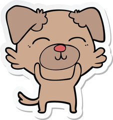 sticker of a cartoon dog