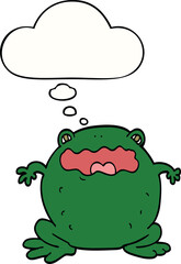 cartoon toad and thought bubble