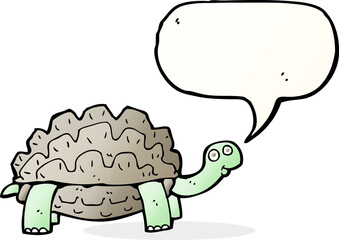 cartoon tortoise with speech bubble