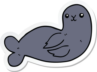 sticker of a cartoon seal