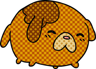 cartoon of cute kawaii dog
